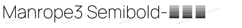 Manrope3 Semibold字体转换